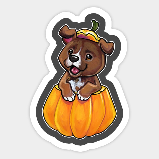 Pumpkin pup Sticker by BiancaRomanStumpff